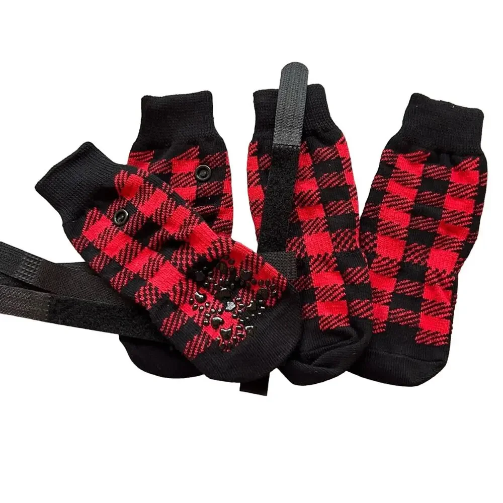 New 4 warm pet socks size medium